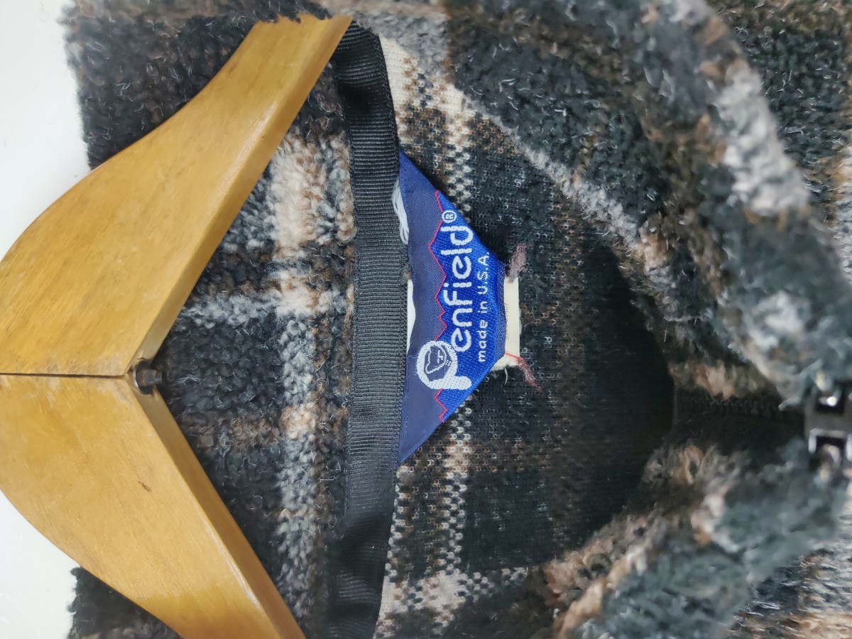 Made In Usa - Checkered Fleece Sweater Jacket Outerwear - 8