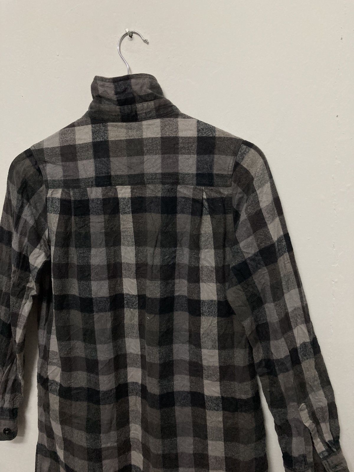 Bape Button Up Checker Flannel Shirt Made in Japan - 8