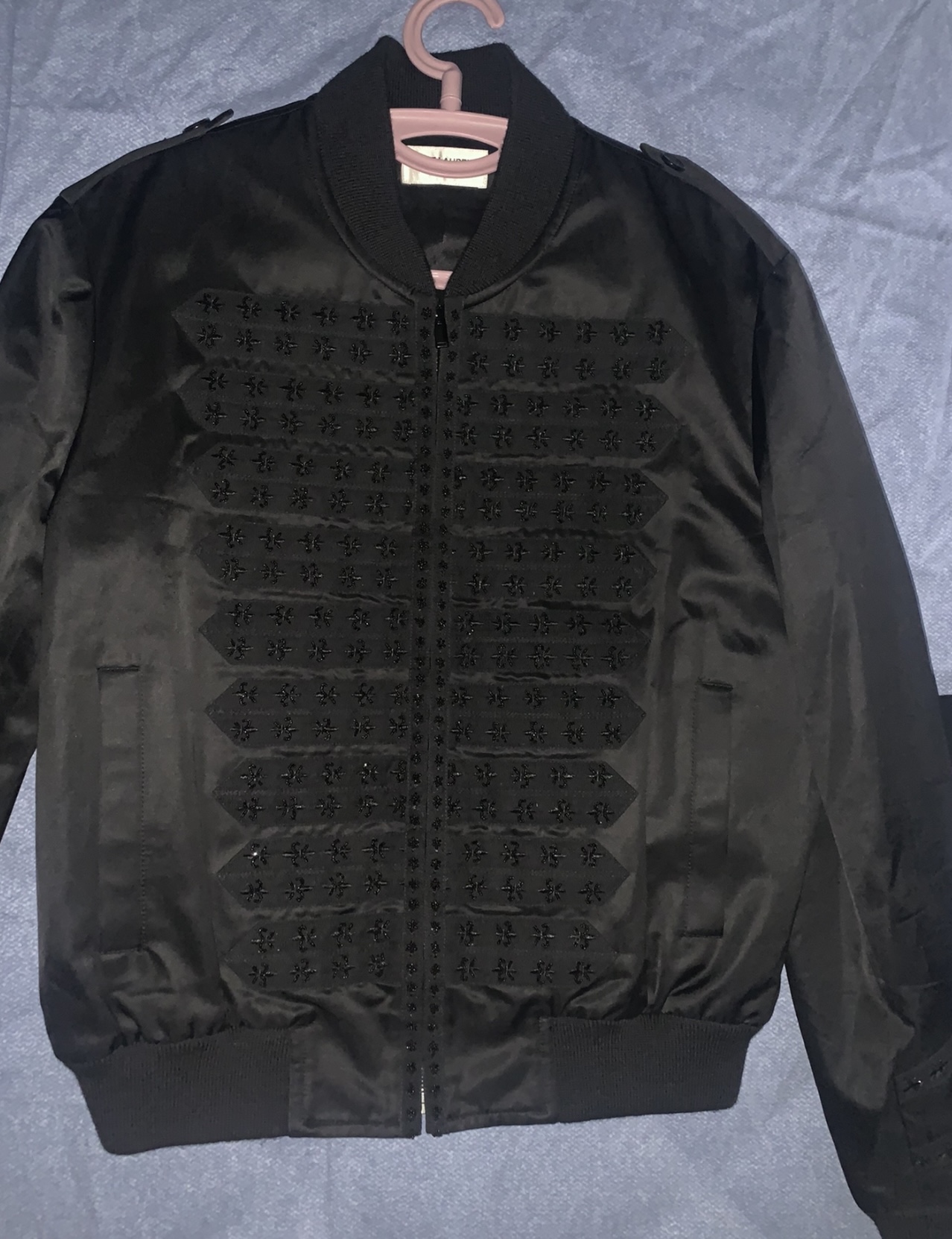 Louis Vuitton Reversible Leather Nylon Jacket BLACK. Size 48