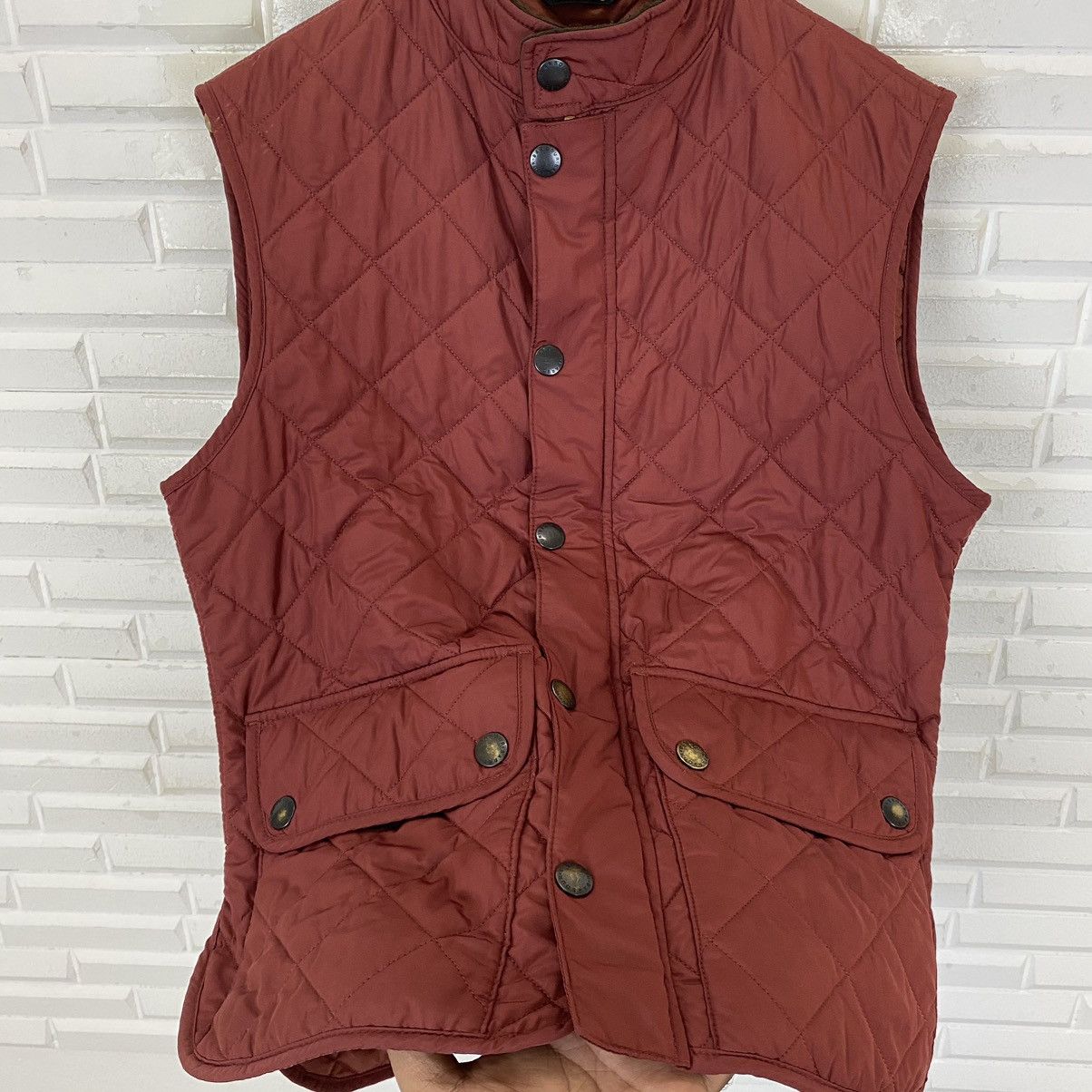 Barbour quilted zipper vest size M - 4