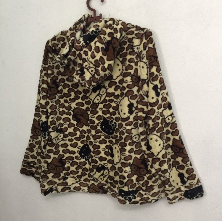Japanese Brand - Full print hello kitty cartoon fleece hoodie - 4