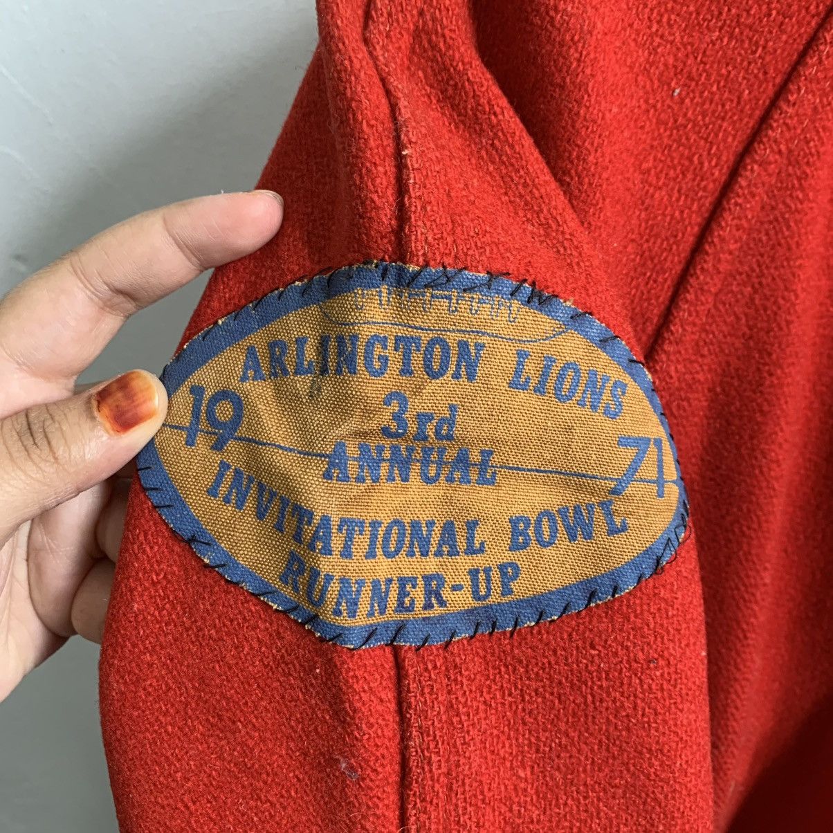 Vintage 70’s Hatchers Cardinal Varsity Jacket - 7