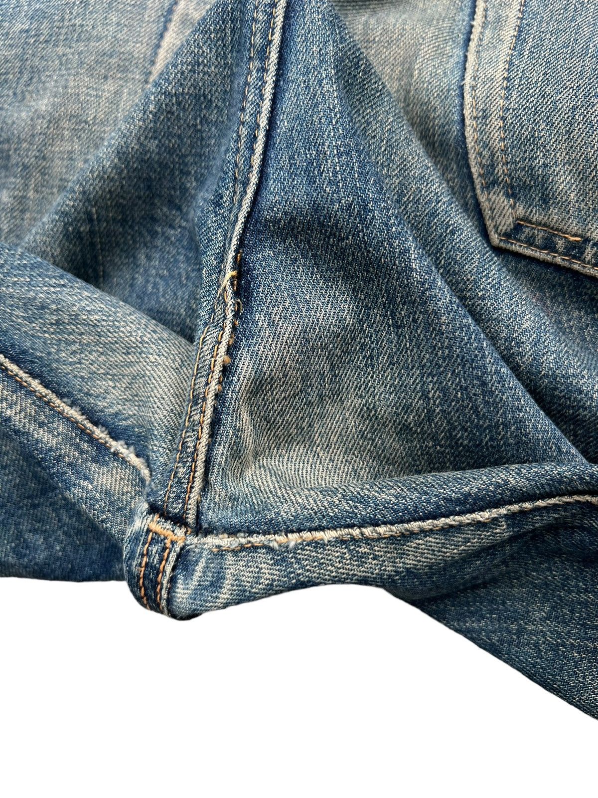 Vtg Beams Plus Japan Selvedge Distressed Mudwash Denim Jeans - 12