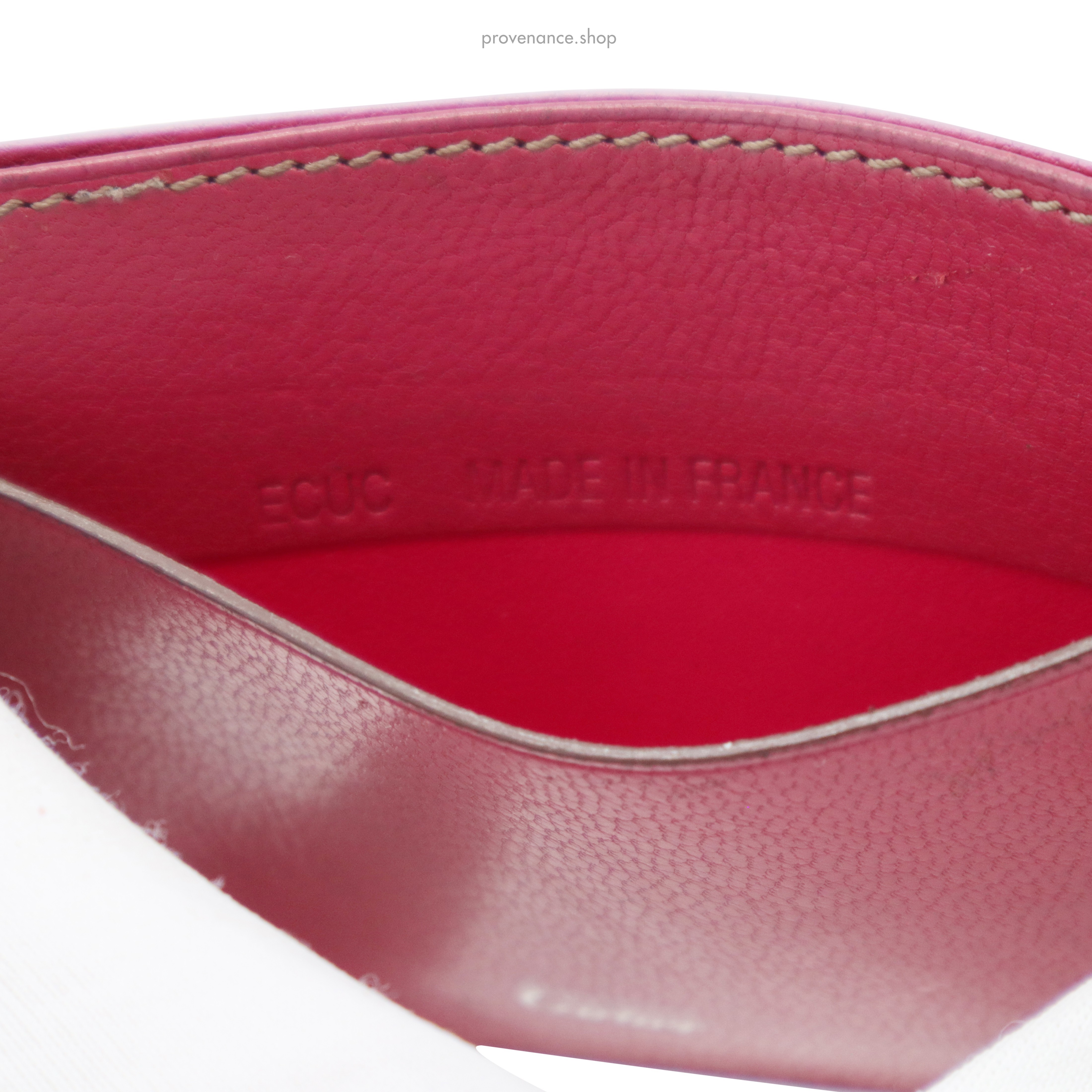 Cartier Card Holder - Raspberry Chevre Leather - 6