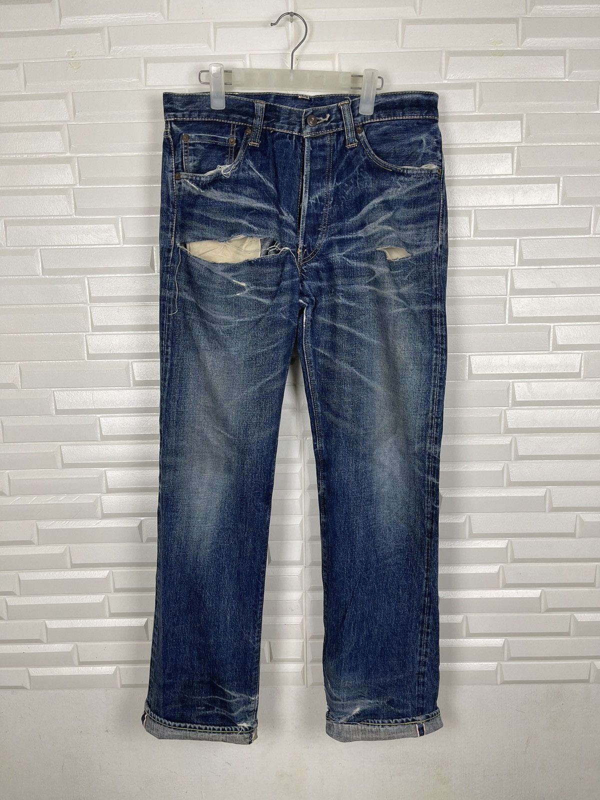 Vintage Distressed Jeans SUGAR CANE Lot901 Selvedge - 13