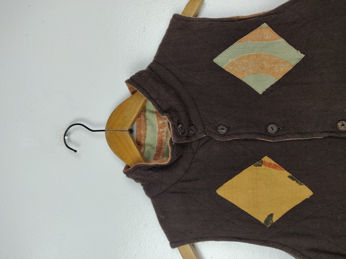 Native - Reversible MonaLisa Woven Vest Patchwork Jacket - 7
