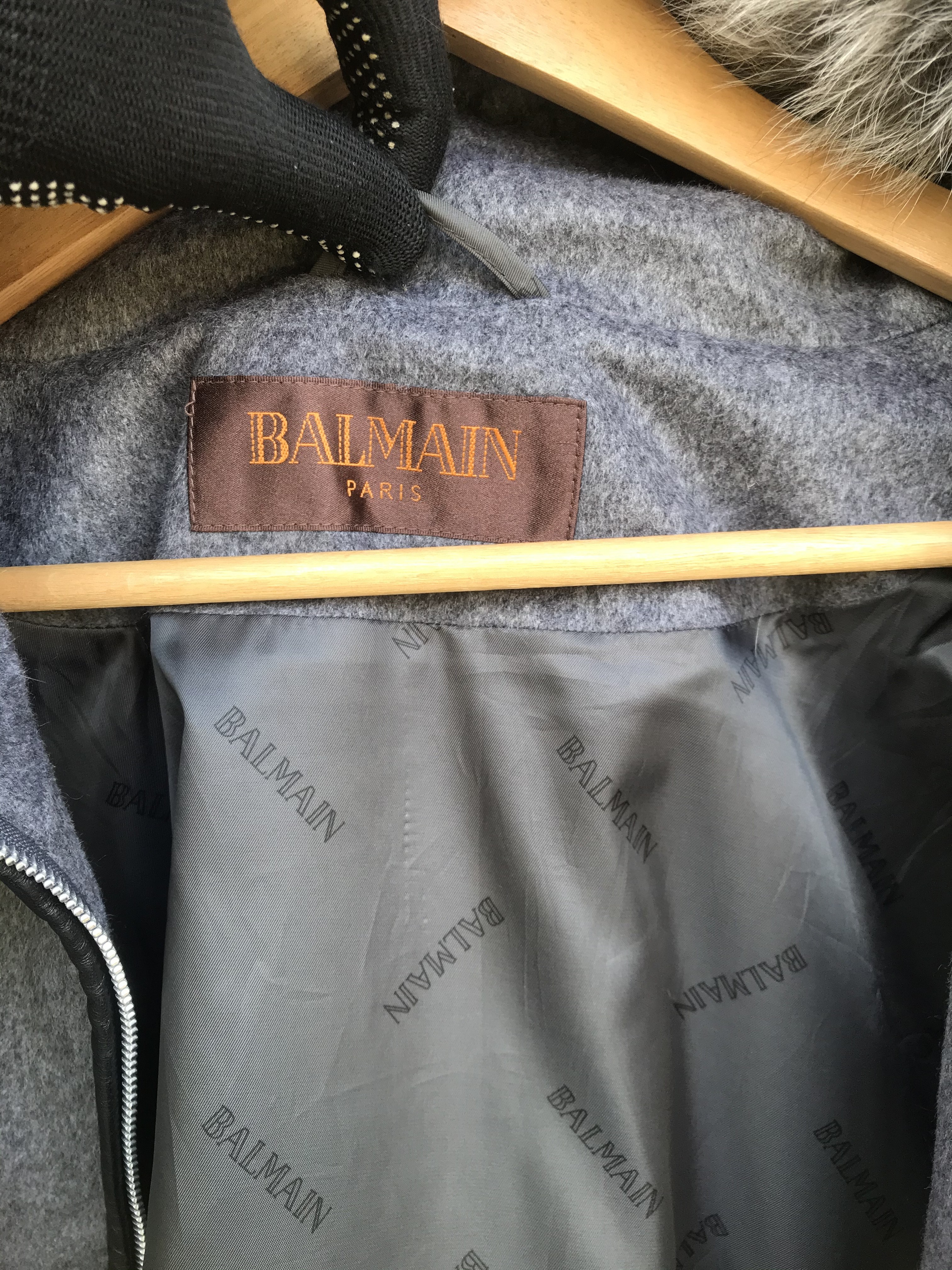 Balmain Cape Cloak Fashion Week Wool fur trimmed - 11