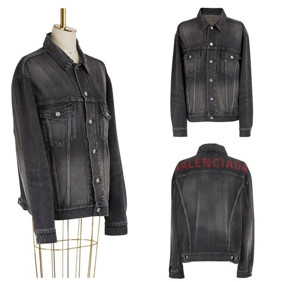 BALENCIAGA Balenciaga Denim Jacket in Bal Dirty Grey 2019 like a man lyratashop REVERSIBLE