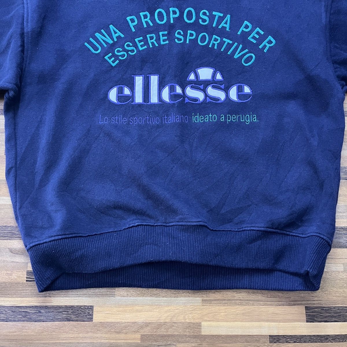Iconic Ellesse Sweater Big Logo Embroidery Vintage 80s - 12
