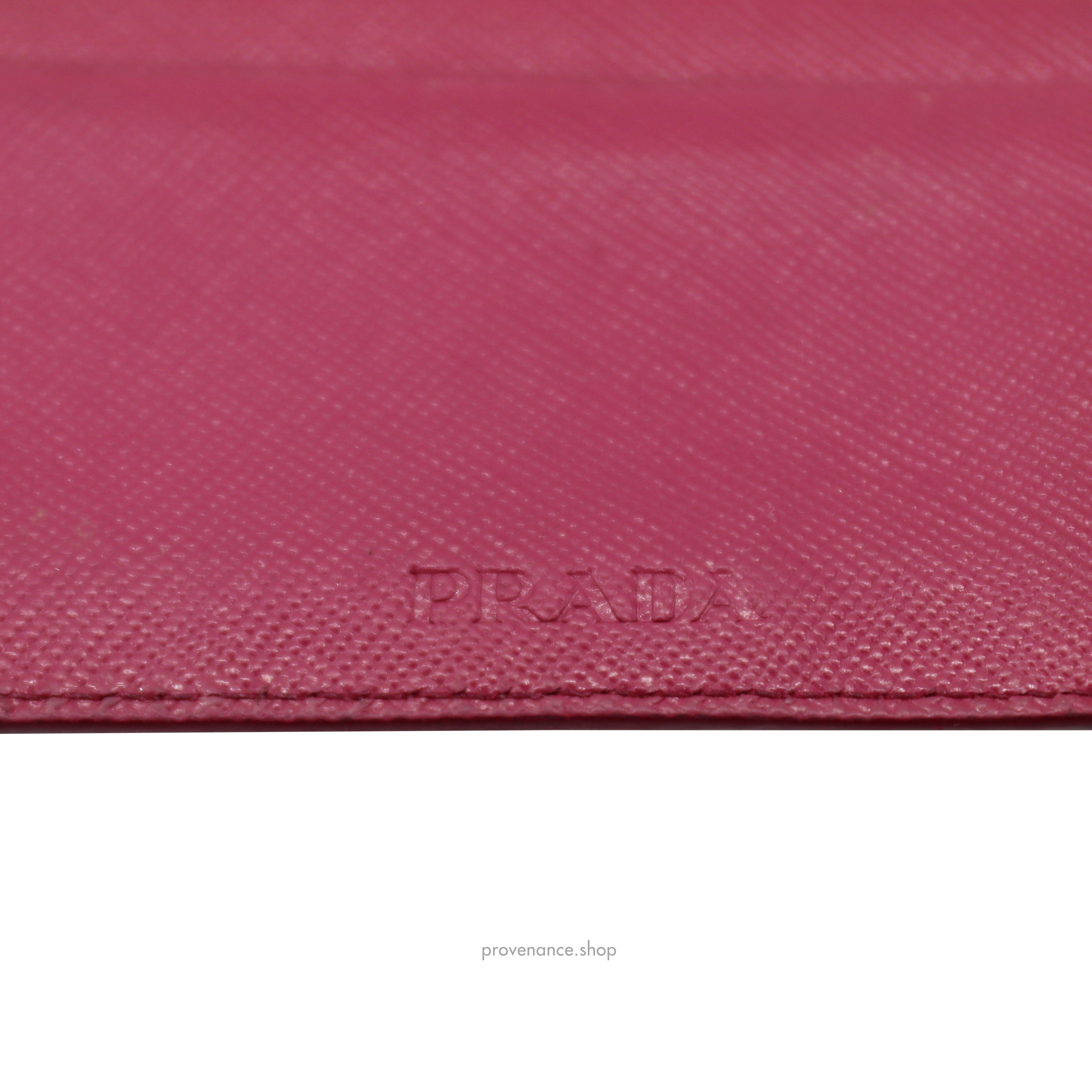 Prada Cardholder Wallet - Fuchsia Saffiano Leather - 2