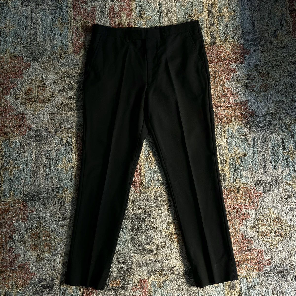 AW15 Slim Slacks Wool Gabardine Japan Trousers 1 Tuck - 1