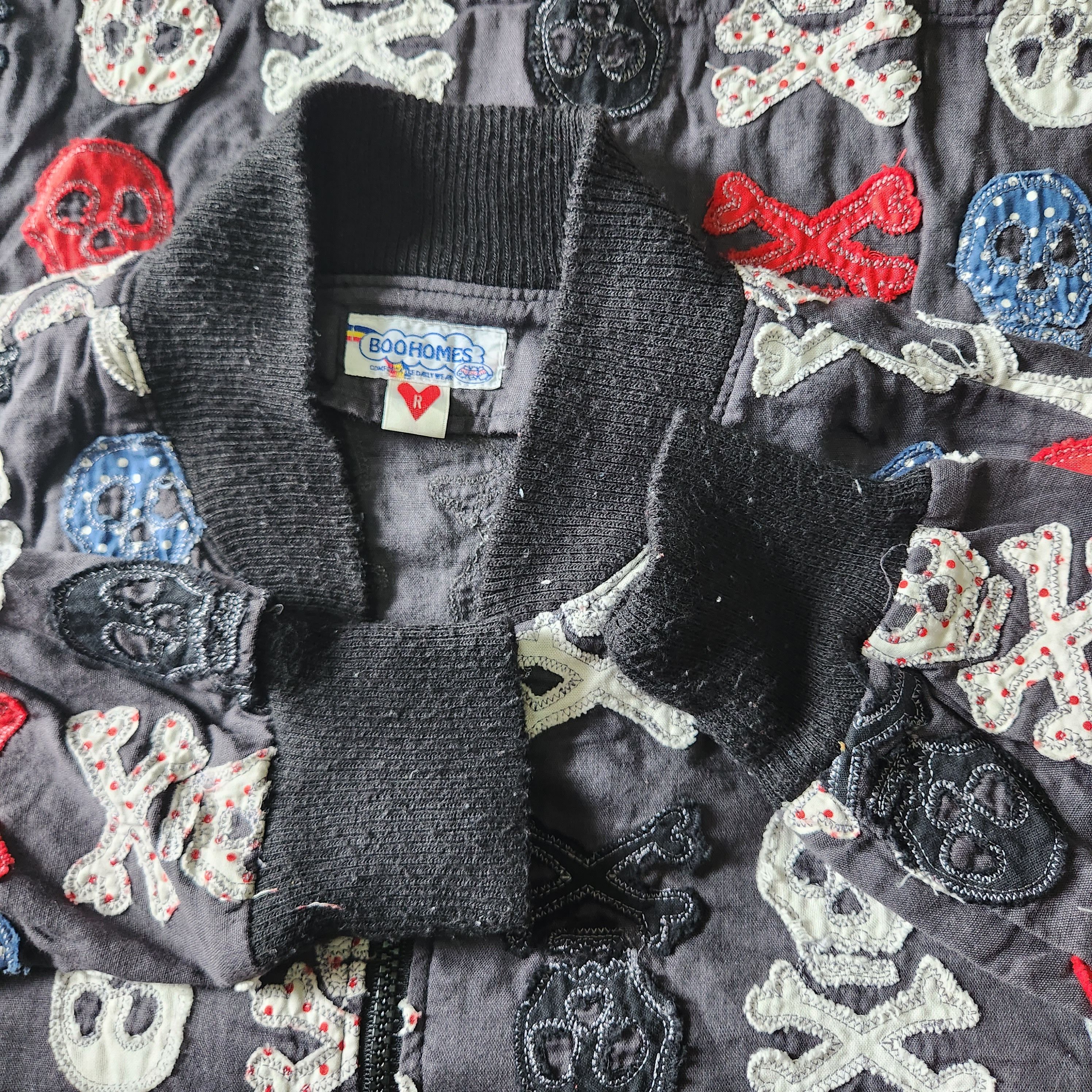 Archival Clothing - Horror Skulls Full Patches Sweater Full Zipped Japan - 8