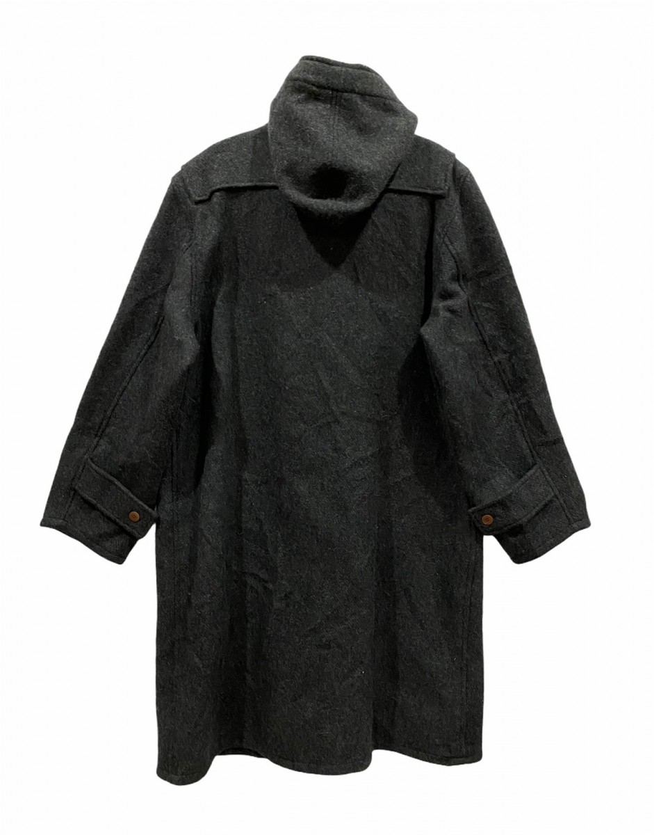 Vintage - Flight Garment Grey Wool Hooded Long Duffel Coat - 10
