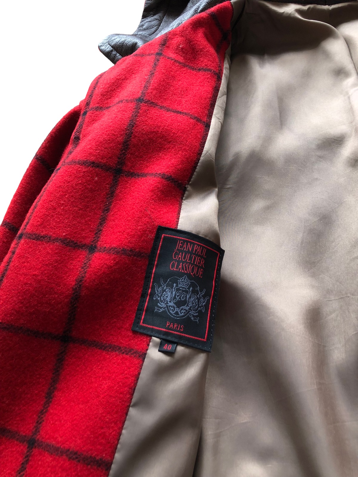 AW1997 Jean Paul Gaultier Red Tartan Wool Duffle Coat - 9