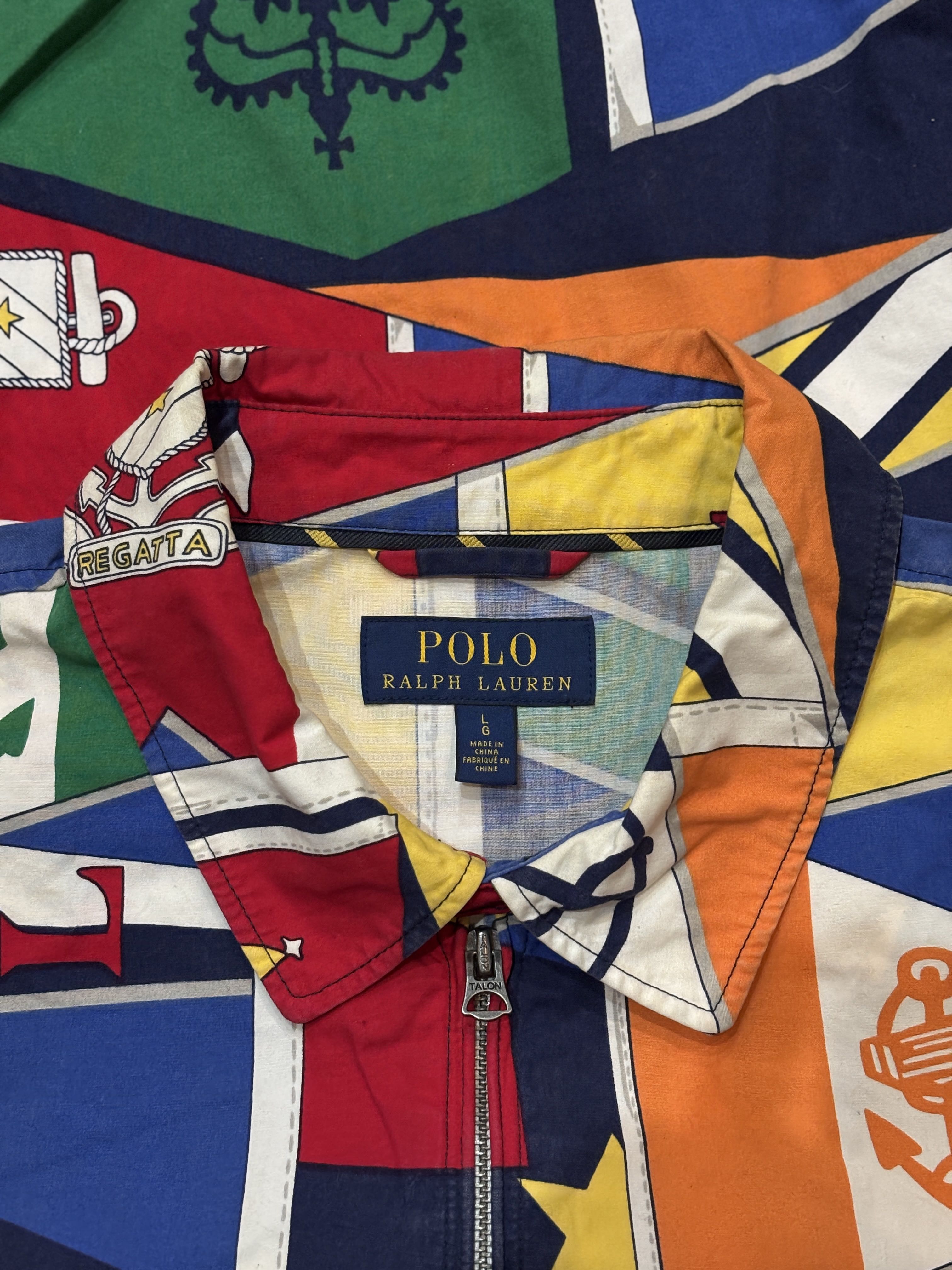 Polo Ralph Lauren Medium Bayport Jacket Burgee Regatta Flags RRL Yacht Sailing - 6