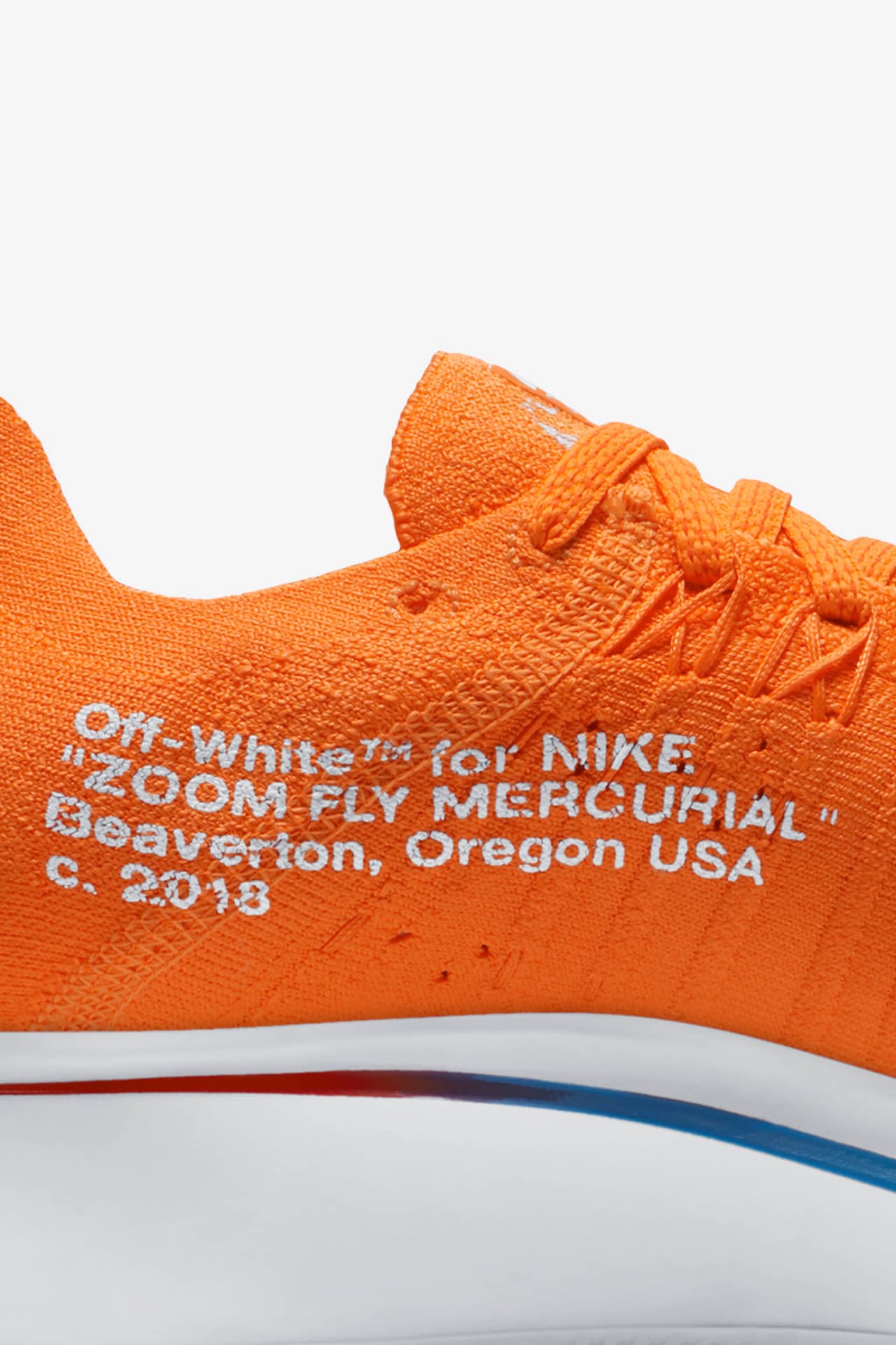 SS18 'FOOTBALL, MON AMOUR' Off-White x Nike Zoom Fly Mercurial Flyknit 'Total Orange' AO2115-800 - 10