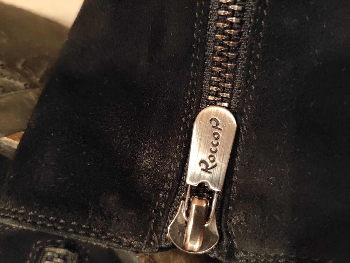 Rocco P. - Black suede sidezips.Like Dior or Saint Laurent boots - 6