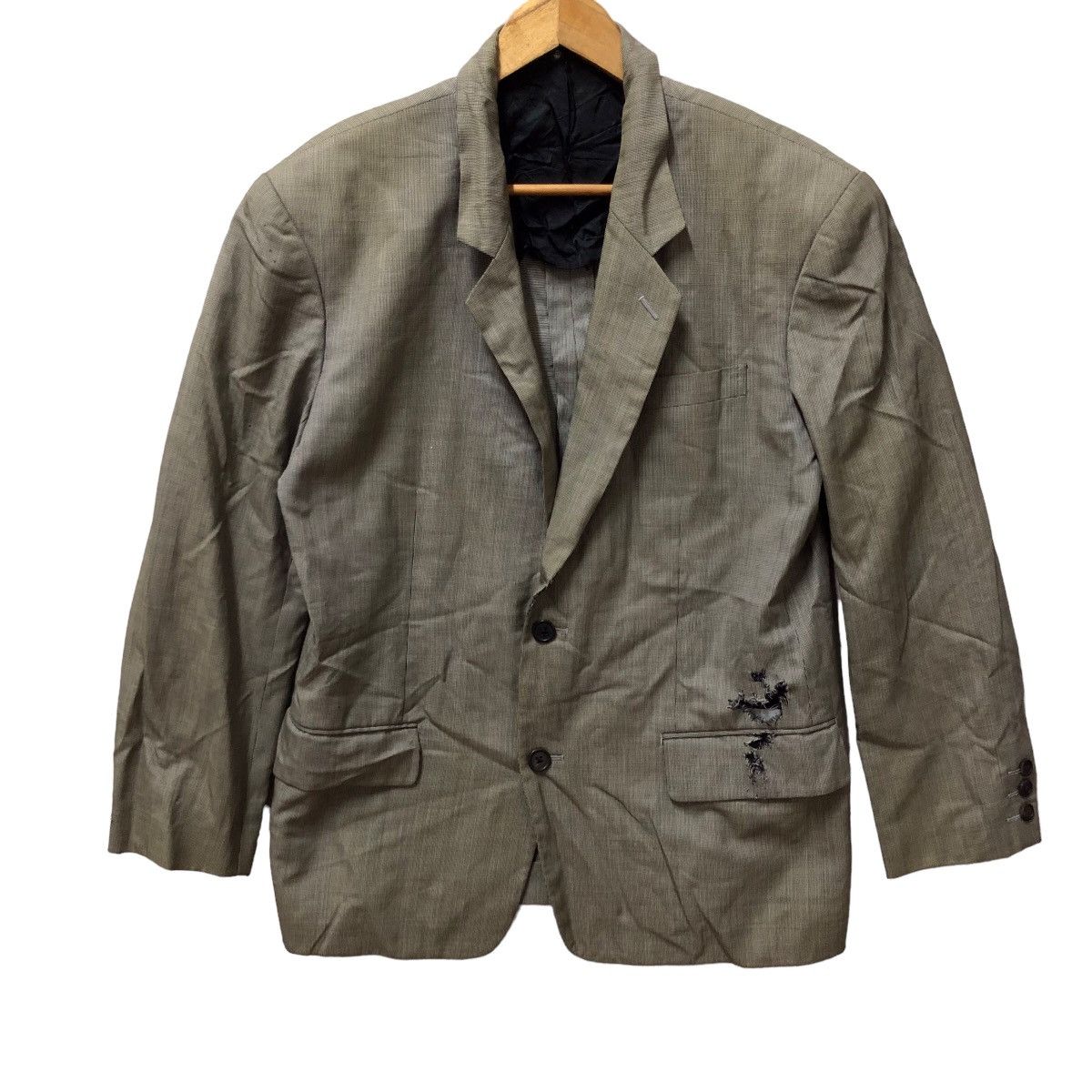 Vintage y’s for men distrested wool suit jacket - 1