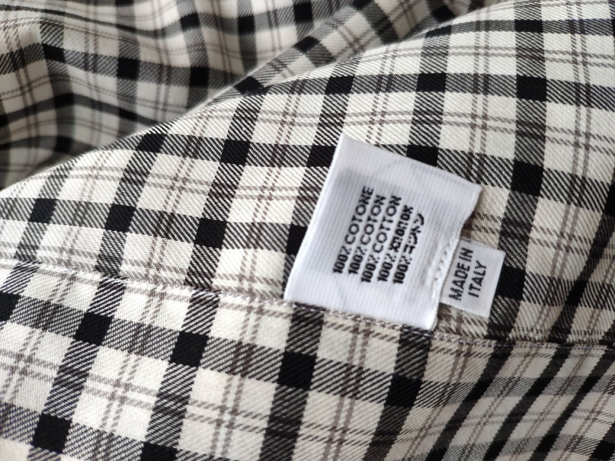 Patrick Hellmann Collection - NEW ! Collar pin & bar plaid shirt.Like Comme des Garcons - 5