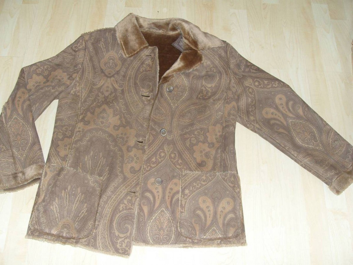 Vintage - Paisley Faux Fur Shearling Jacket - 1