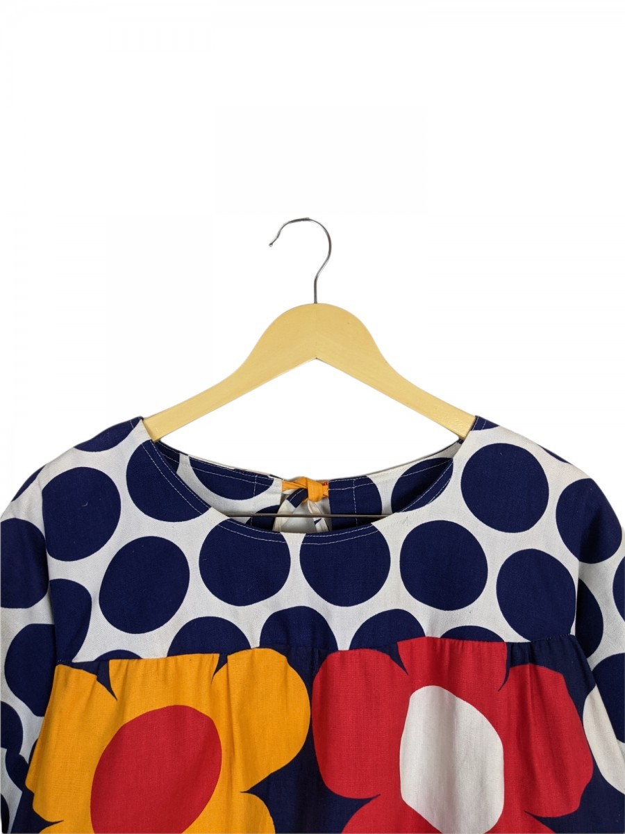 Neiman Marcus - Vtg Neiman-Marcus Floral X Dot Apron Light Jacket - 3
