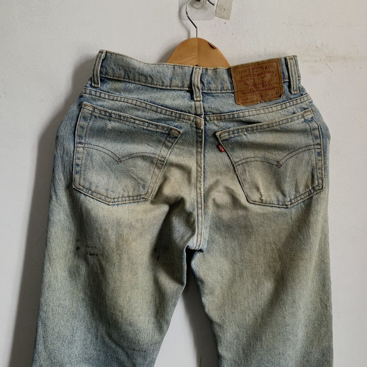 Vintage Levis 510 Stone Wash Distressed Denim Jeans - 7