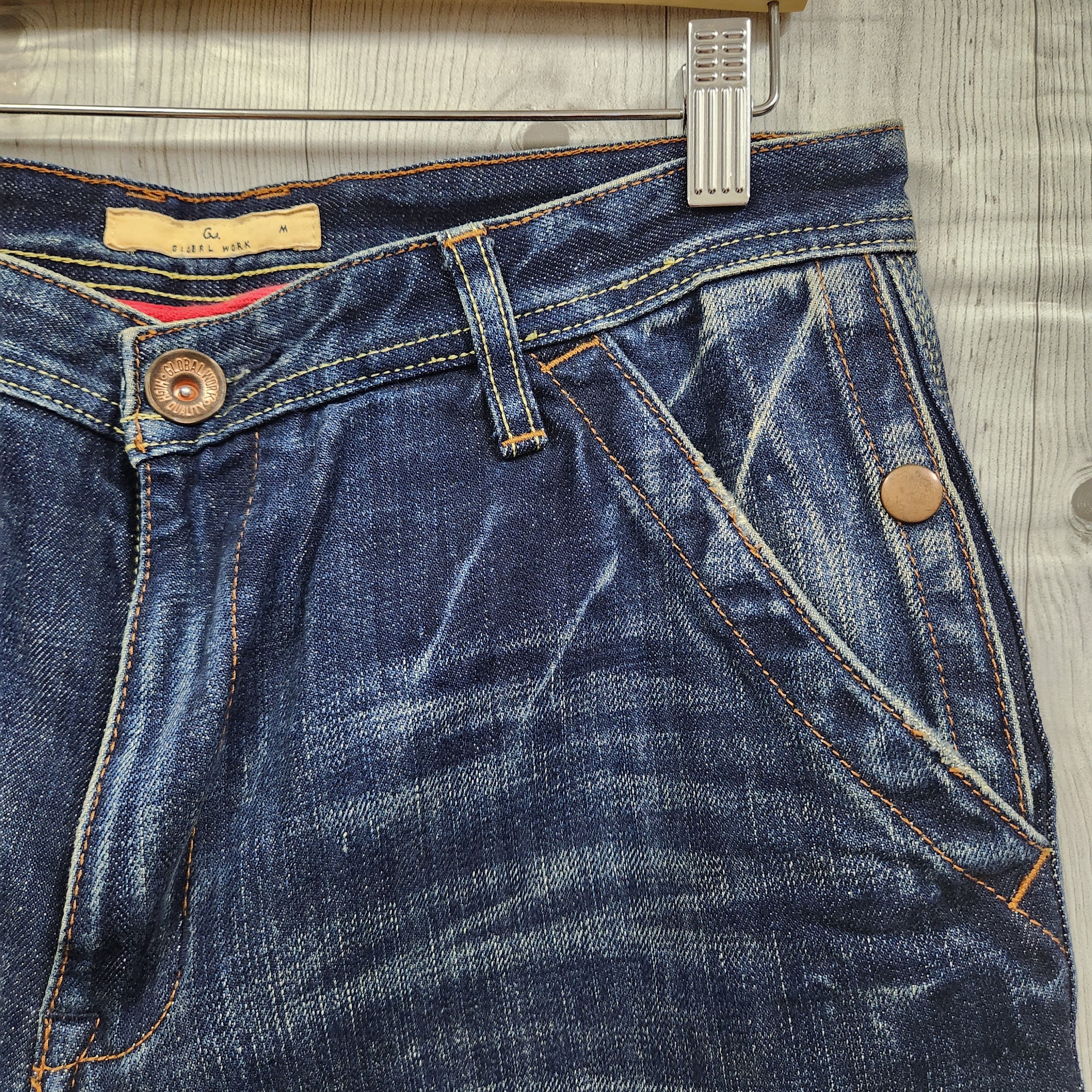 Global Work Denim Four Front Pockets Japanese Indigo Jeans - 3