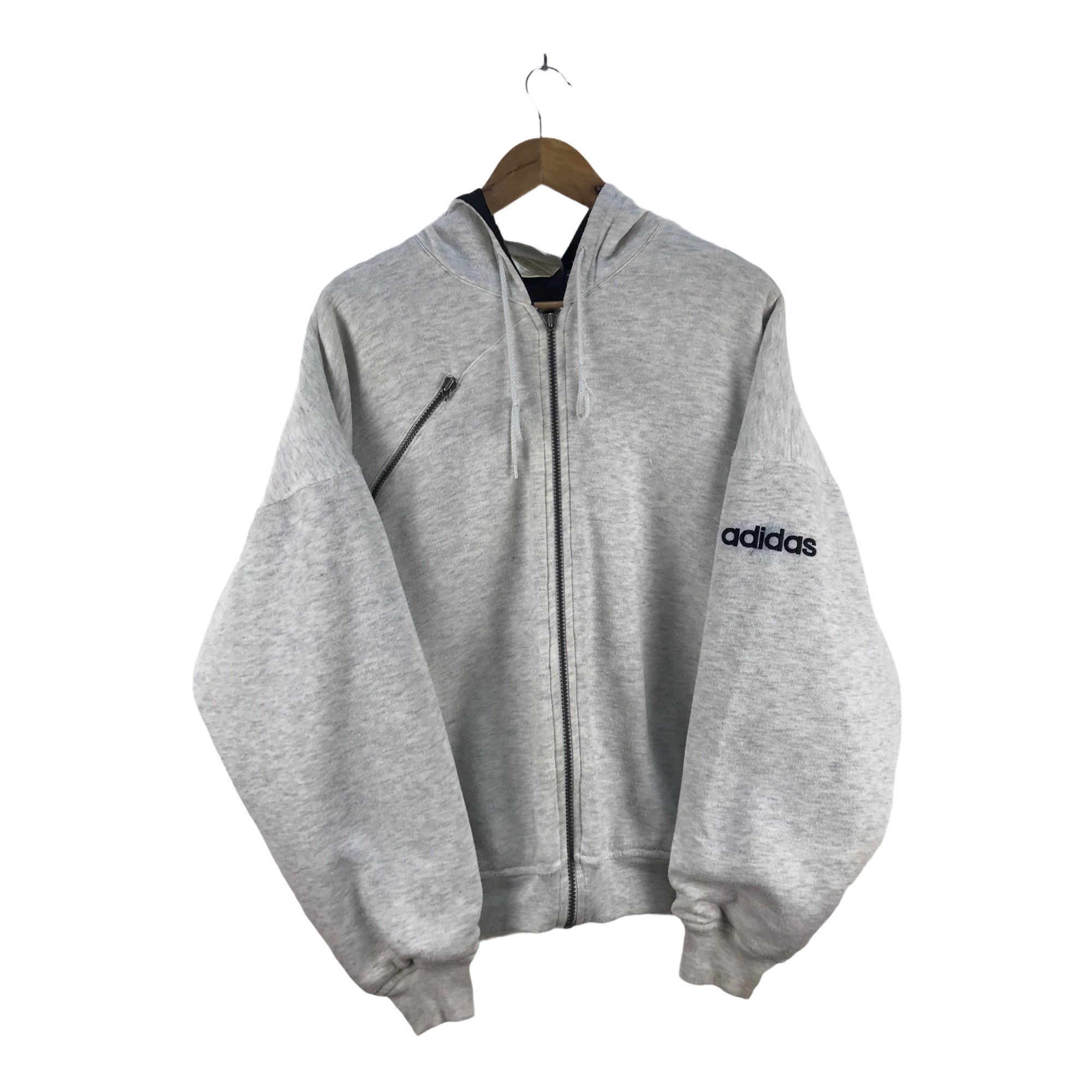 Vintage Adidas Logo Spellout Hoodies Jacket - 2