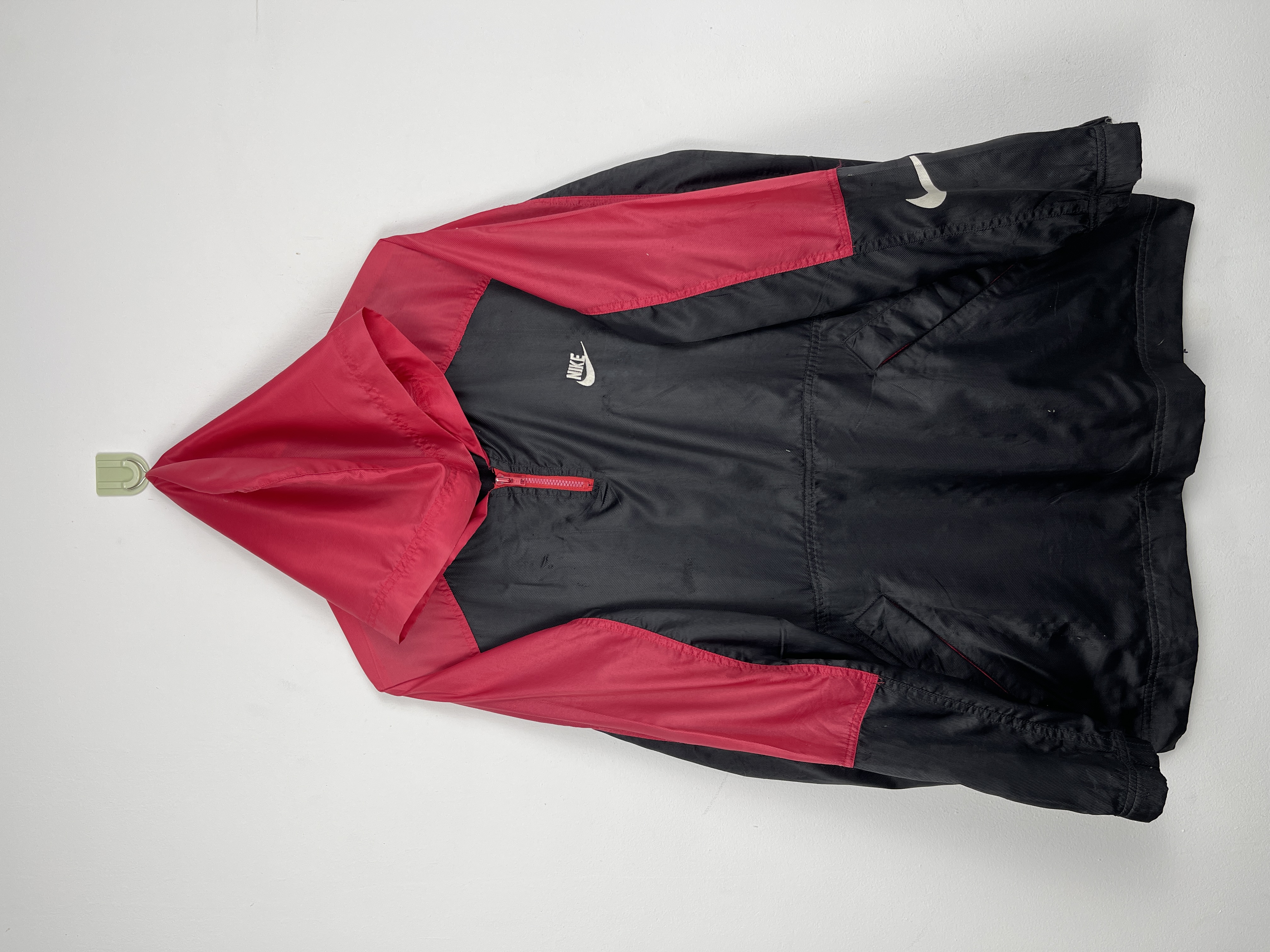 Vintage 90s Nike Swoosh Hoodie Windbreaker Jacket - 2