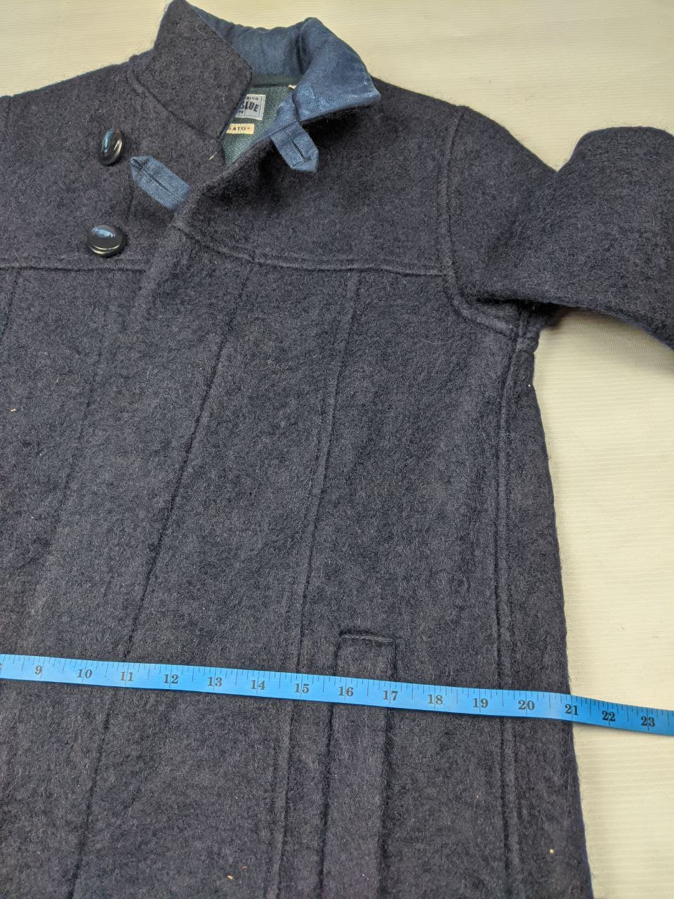 pure indigo BLUE BLUE JAPAN 'arigato' trench coat - 10