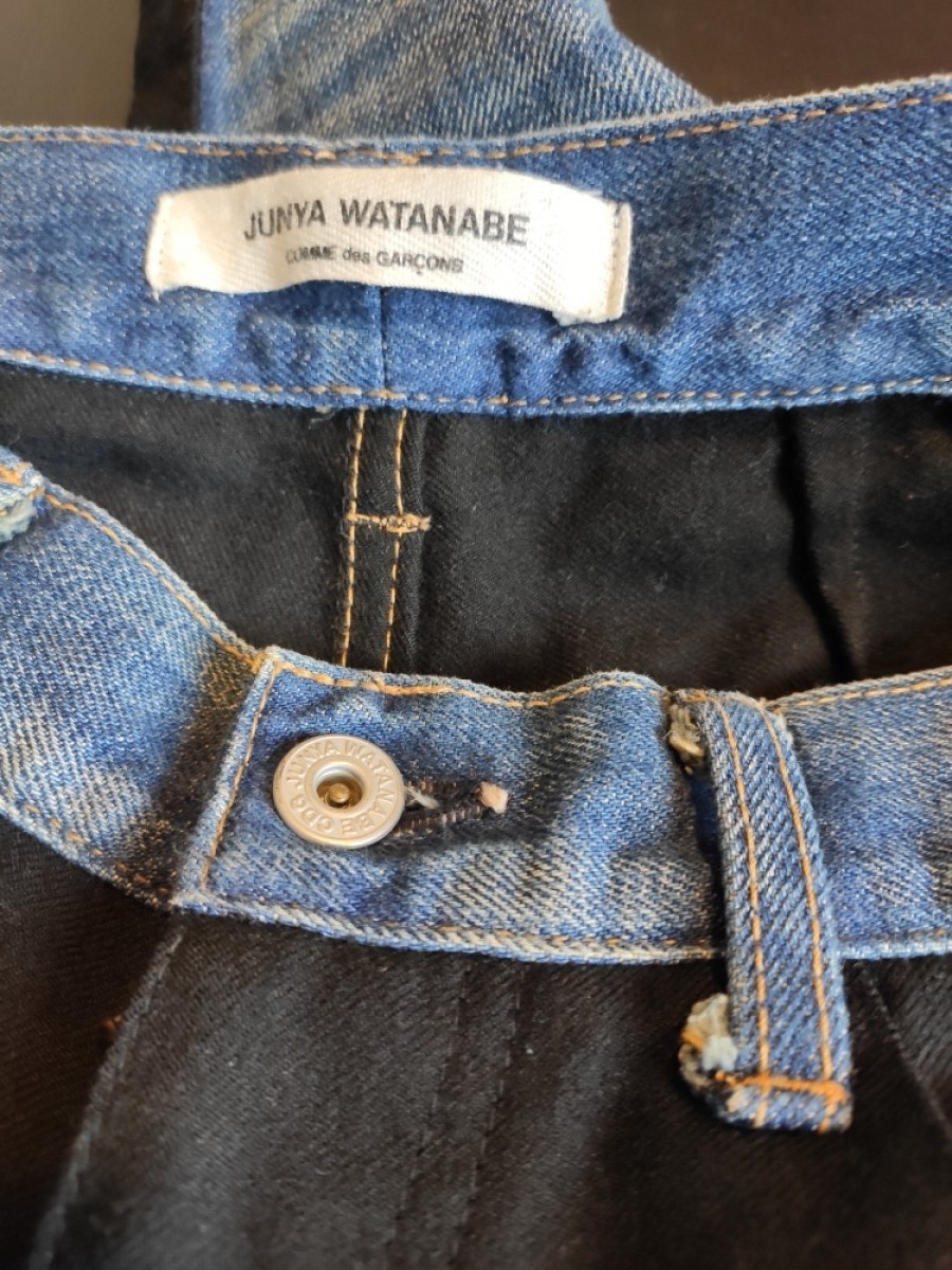 Junya Watanabe - Patchworn criopped wool & denim pants - 5