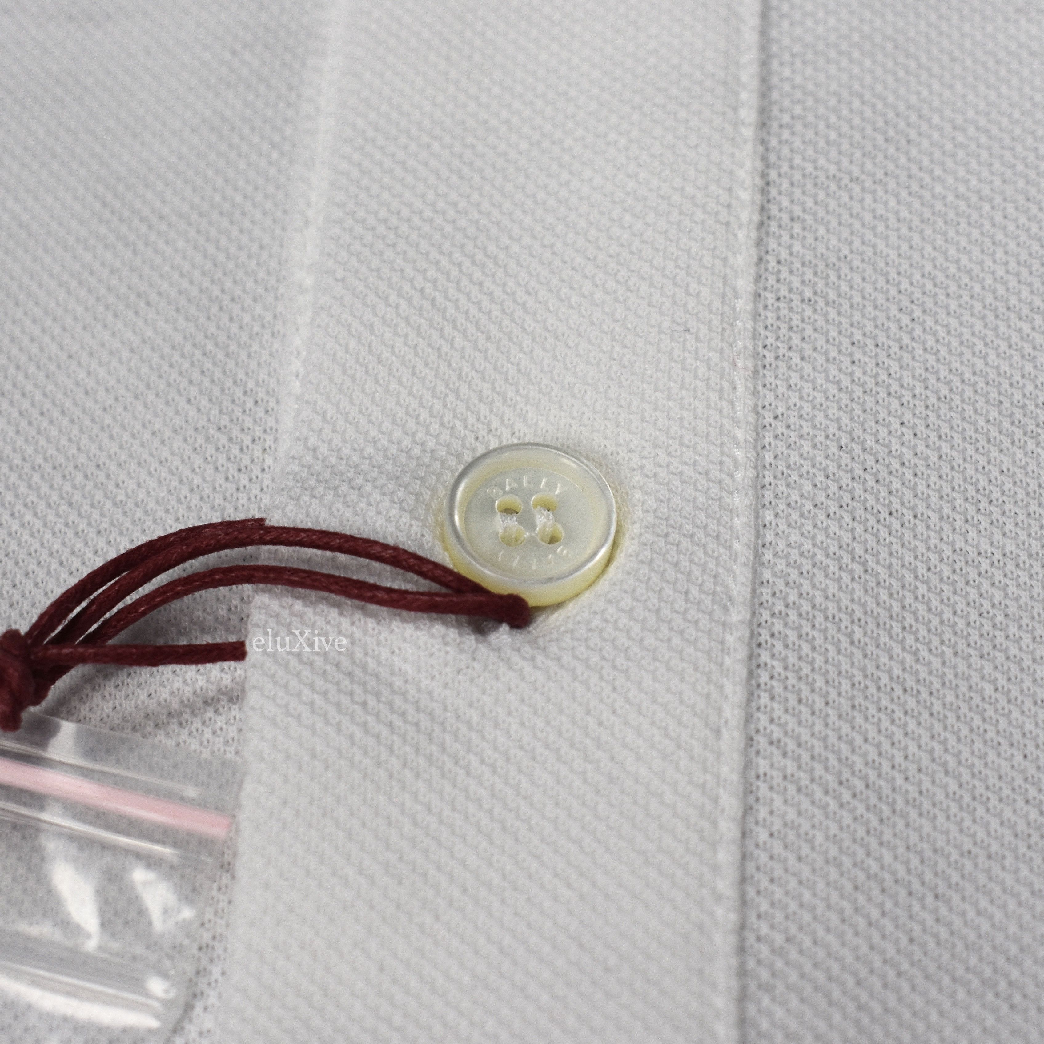 Bally - White Web Trim Logo Polo Shirt NWT - 7