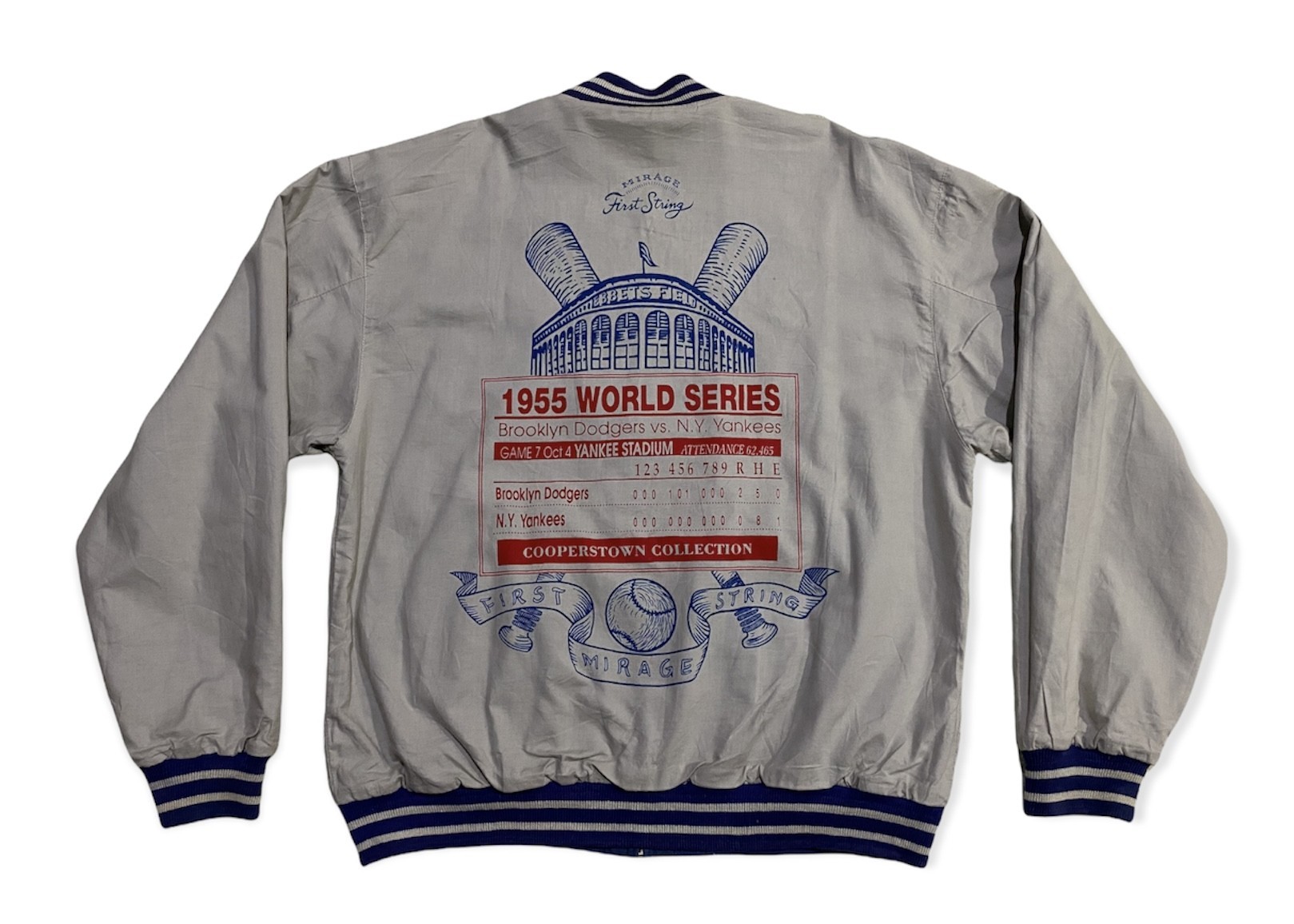 Vintage Reversable Brooklyn Dodgers Cooperstown collection Jacket