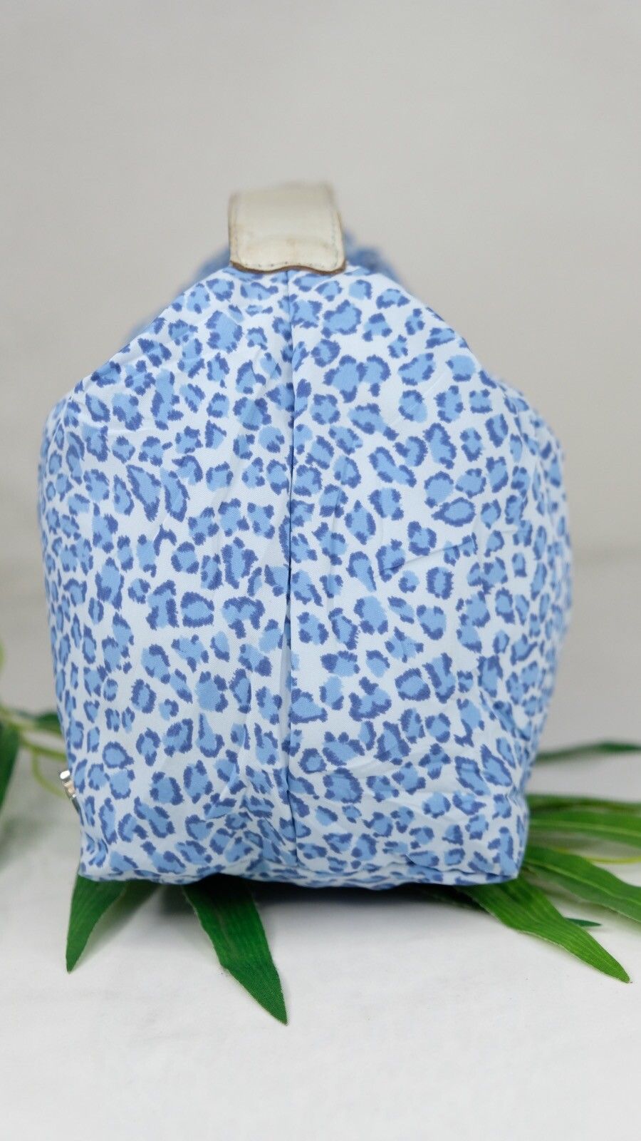Vintage bottega venetta blue leopard cosmetic bag - 5