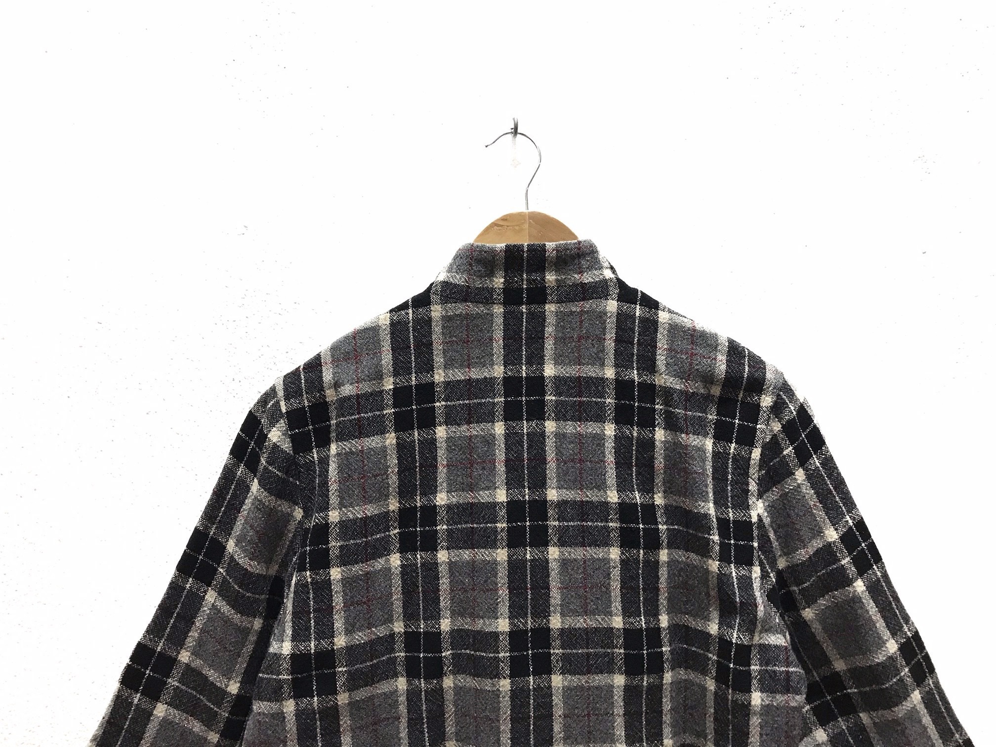 A Bathing Ape General Check Pattern Wool Jacket - 5