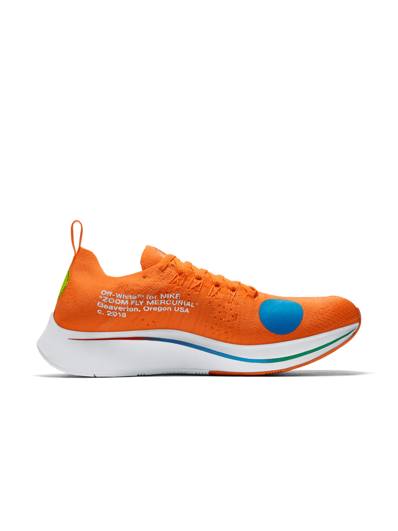 SS18 'FOOTBALL, MON AMOUR' Off-White x Nike Zoom Fly Mercurial Flyknit 'Total Orange' AO2115-800 - 9