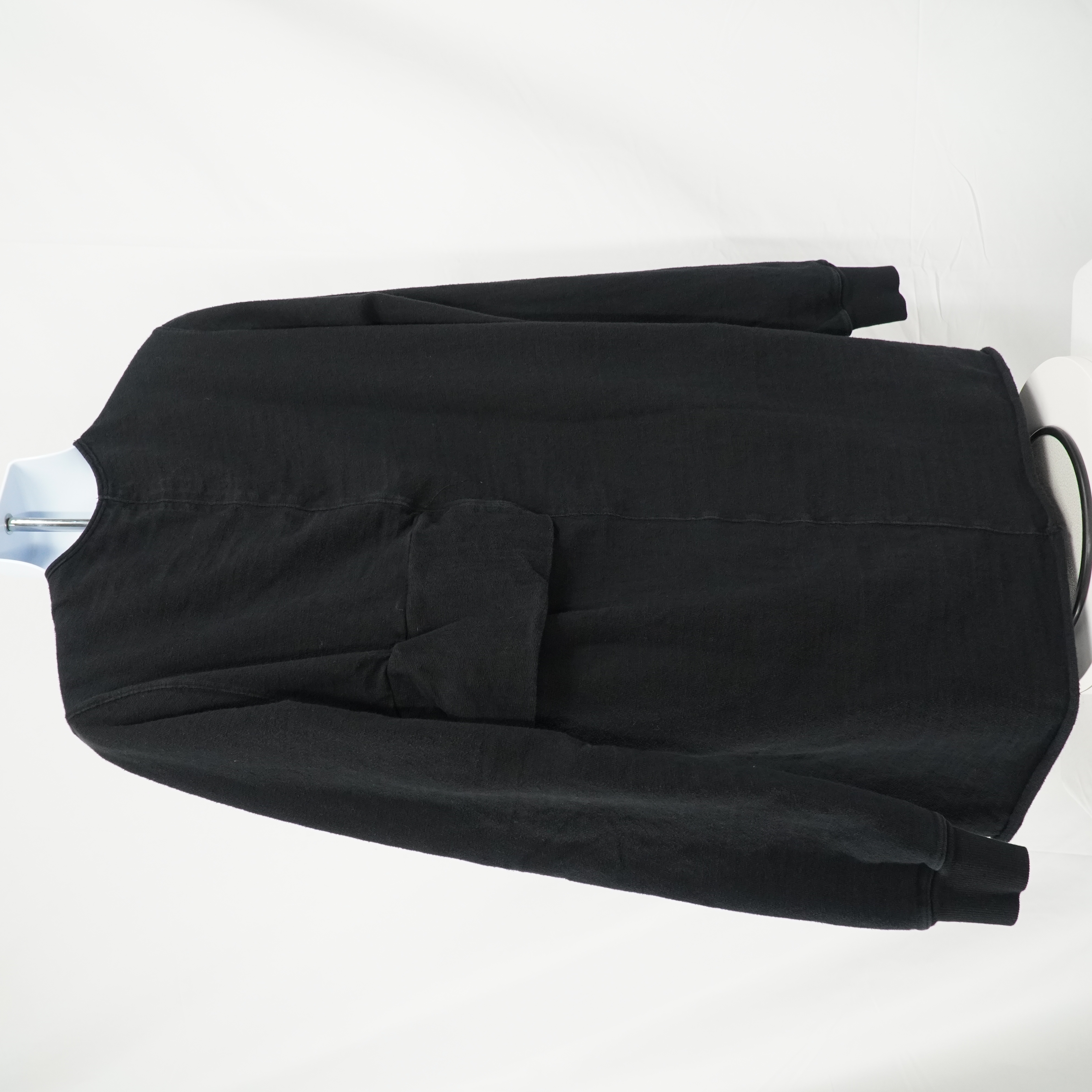 DRKSHDW Pull Over Black Sweater Shirt Geometric Lines Layerd - 10