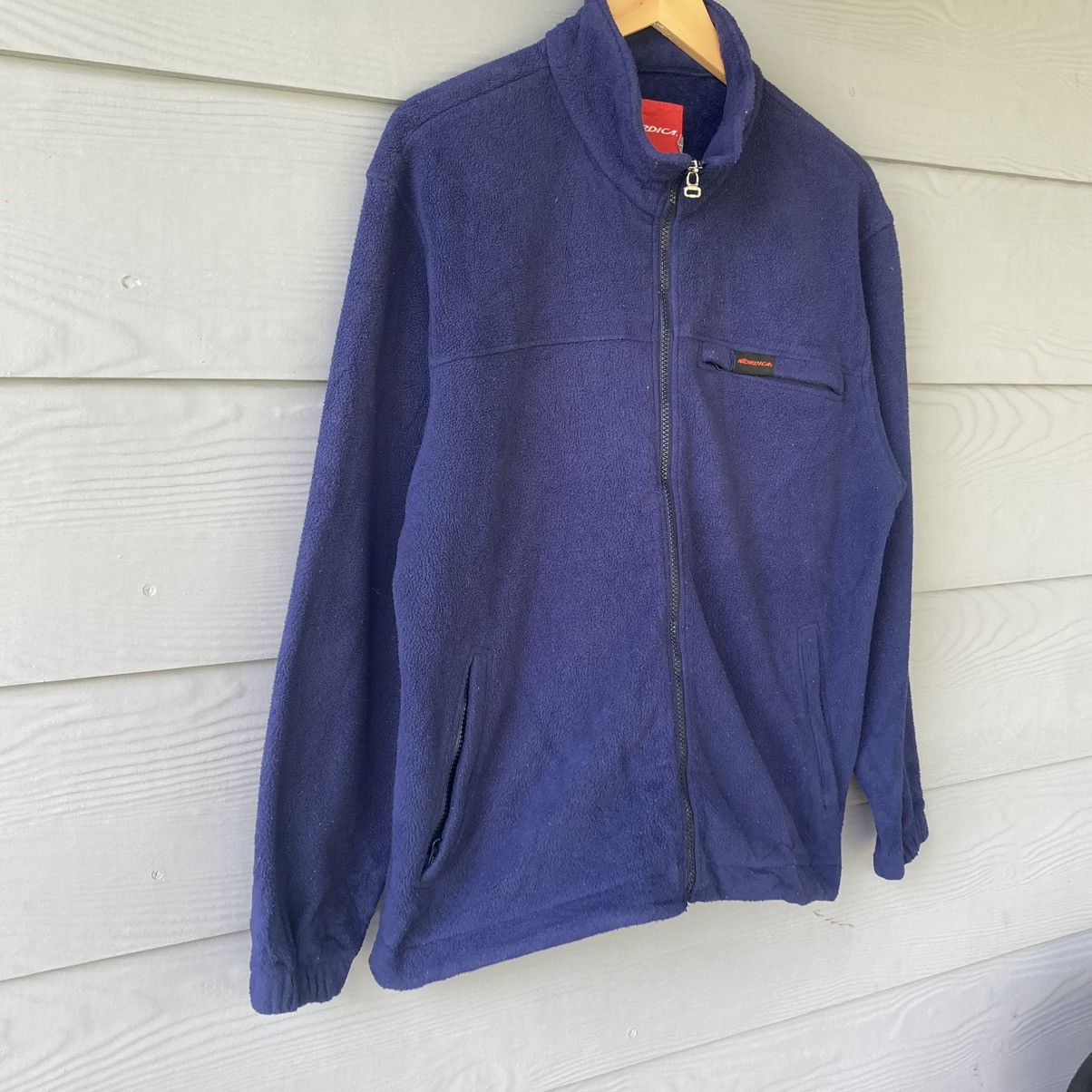 Vintage Nordica Blue Blank Fleece Sweater - 2