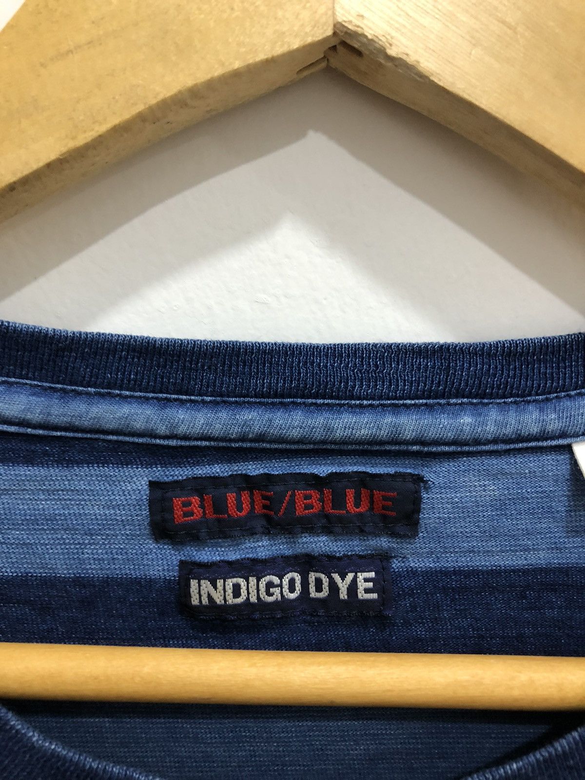 Vintage Blue Blue Japan x Indigo Blue Stripes Tshirt - 4