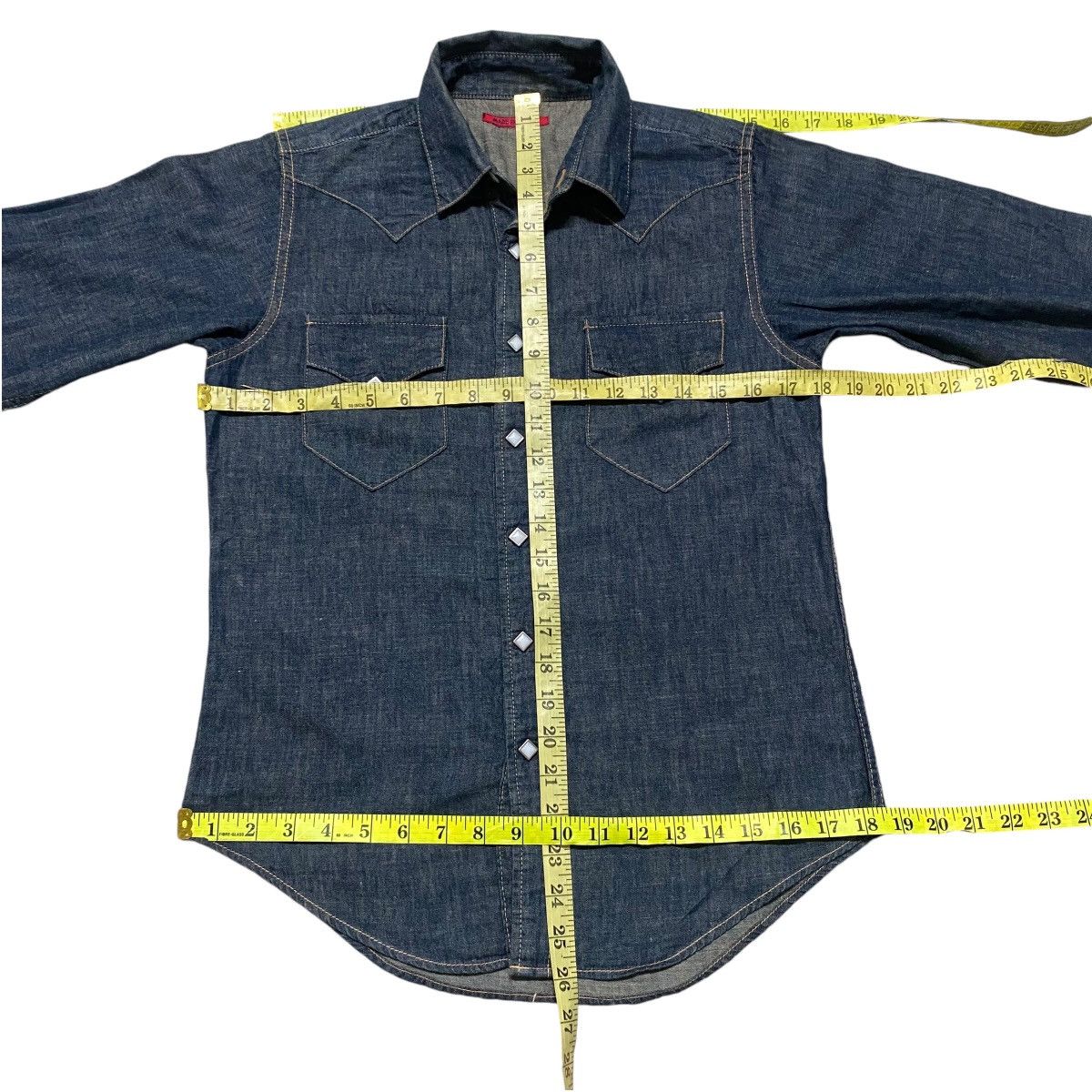 Made in Indigo Western Denim Shirt - 11