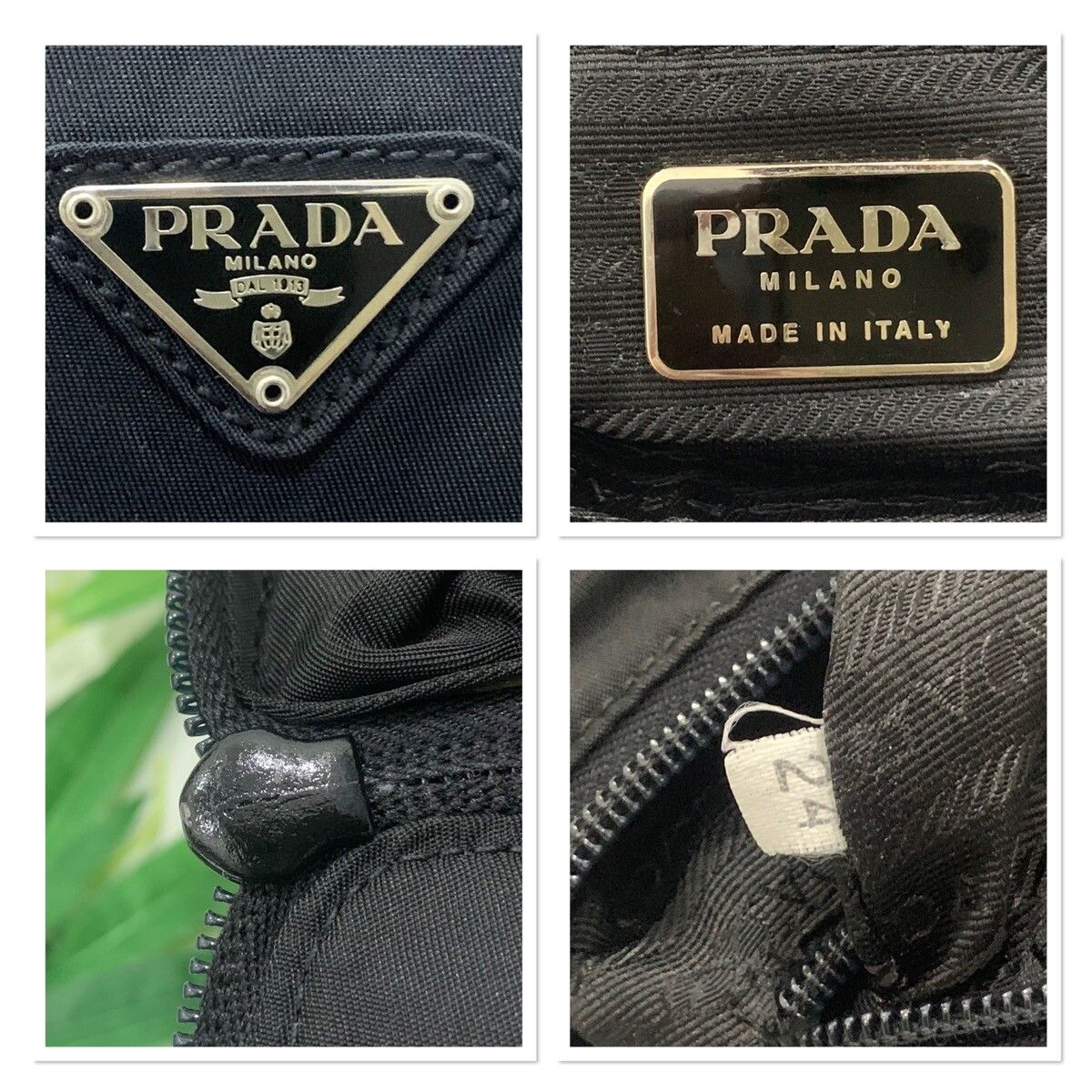 vintage Prada cosmetic/travel bag Black nylon - 10
