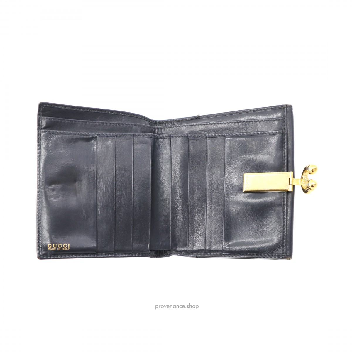 Gucci Dionysus Trifold Wallet - Navy Blue Leather - 5