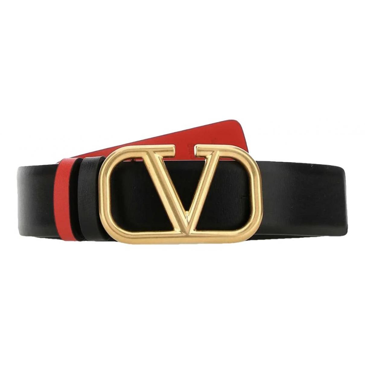 VLogo leather belt - 1
