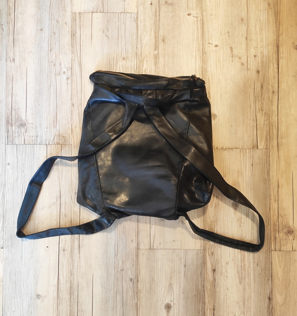 Leather backpack.Like Rick Owens or Mihara Yasuhiro - 7