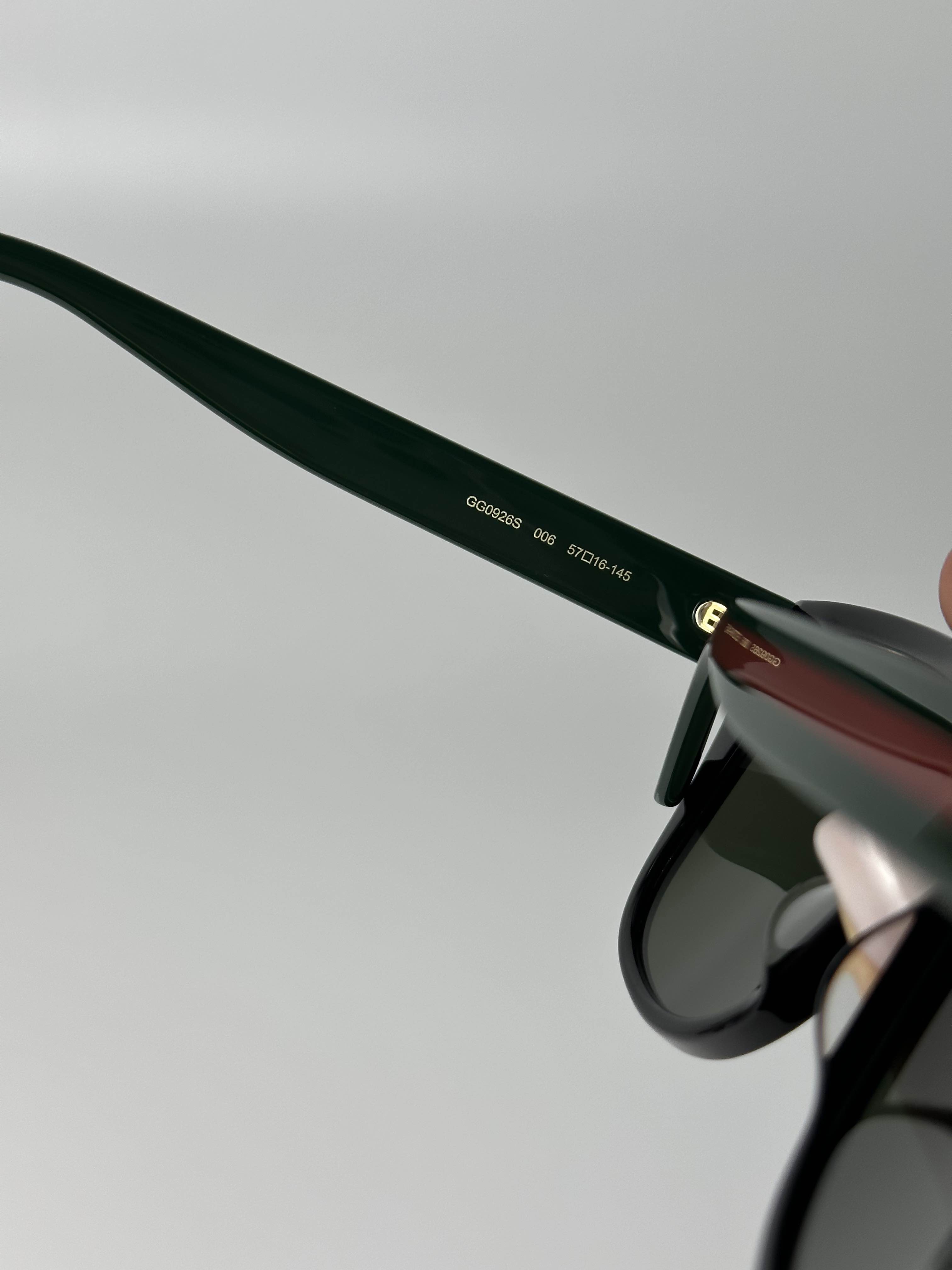 BRAND NEW GUCCI GG0926S 006 Black/Green Men Sunglasses - 2