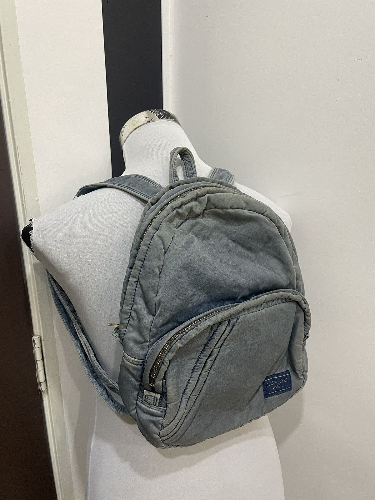 Porter Blue Pocket Label Luggage Label Nylon Paded Bag Pack - 3