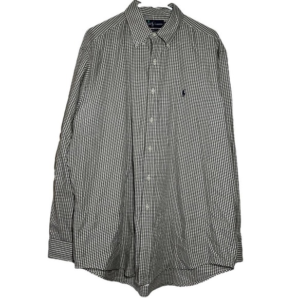Ralph Lauren Shirt Shepherd Button Up Long Sleeve 100% Cotton Large - 1