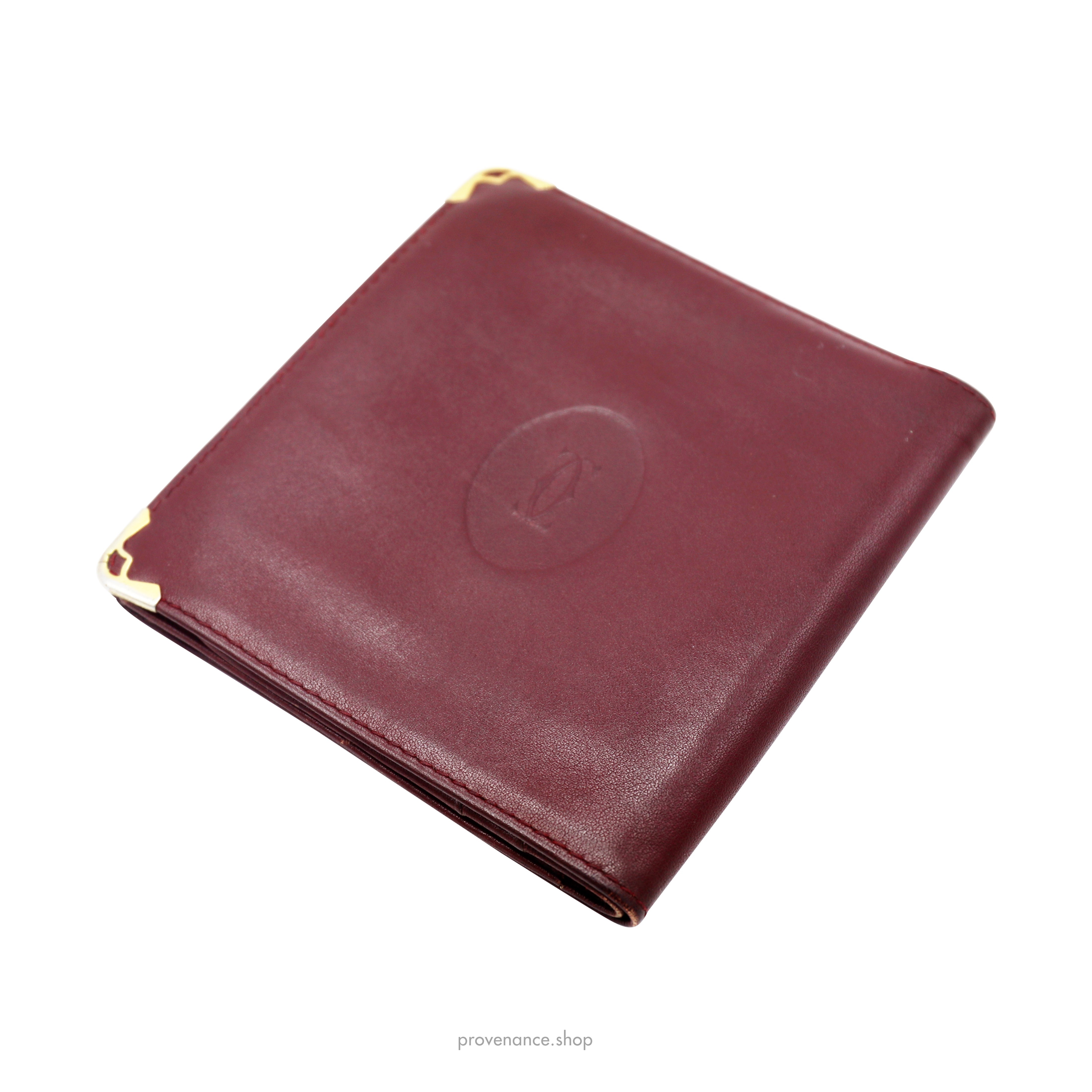Bifold Wallet - Burgundy Calfskin Leather - 4