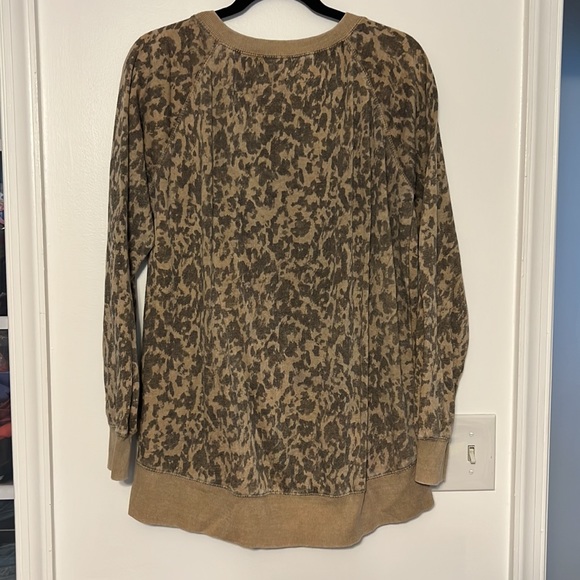 Vintage Havana Leopard Animal Print Burnout Sweatshirt - 2