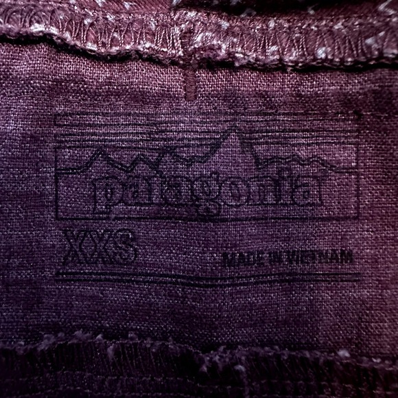 Patagonia Hampi Rock Pants Climbing Mid Rise Drawstring Waist Maroon XXS - 3
